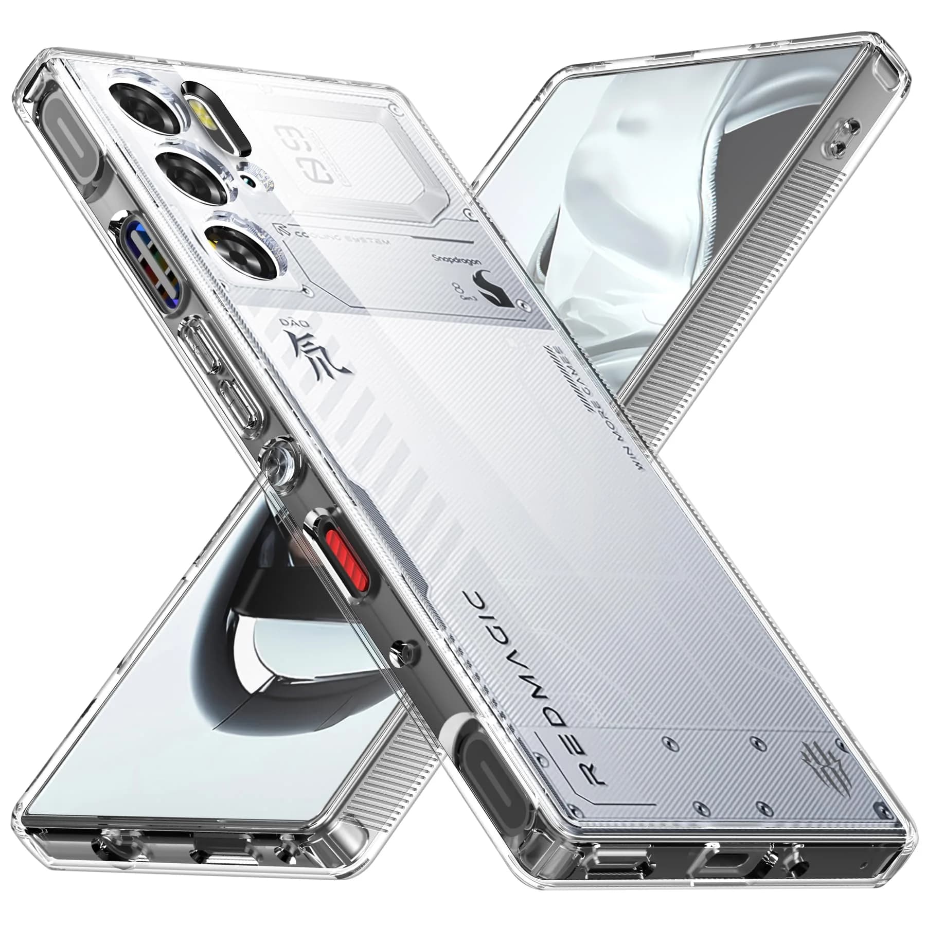 Foluu Slim Fit Case for ZTE Nubia Red Magic 9 Pro 16cm (6.4in) | Translucent Matte PC Back & TPU Bumper