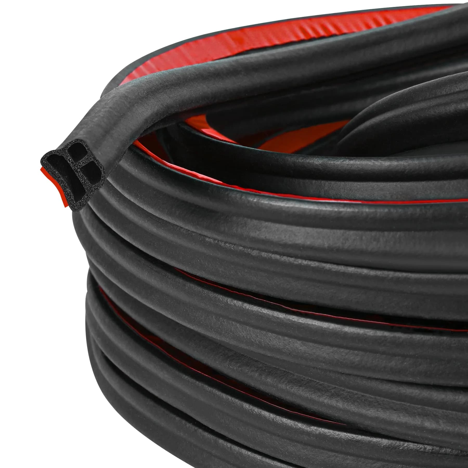 CloudBuyer L-Shape Car Weather Stripping 20m (66ft) | Noise Insulation & Draft Seal - main product image