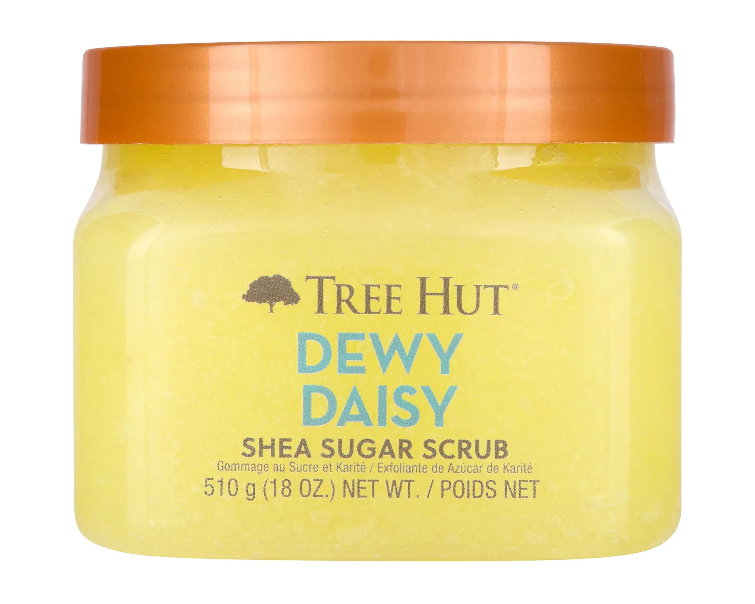 Tree Hut Shea Sugar Scrub, Dewy Daisy, 18 oz | Exfoliating & Nourishing Body Treatment - main product image