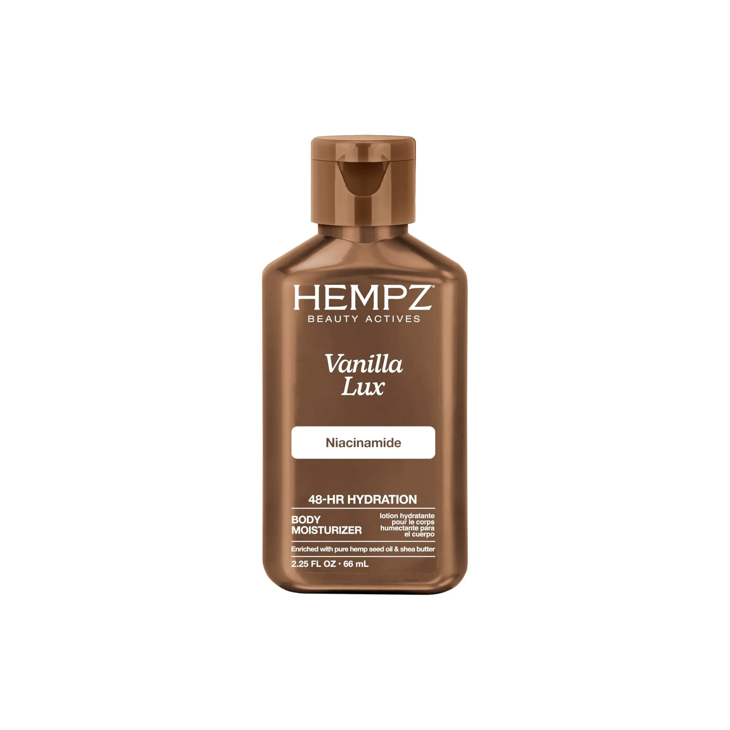 Hempz Mini Vanilla Lux Herbal Body Moisturizer 2.25 oz. | Hydrates & Nourishes with Natural Hemp Seed Oil
