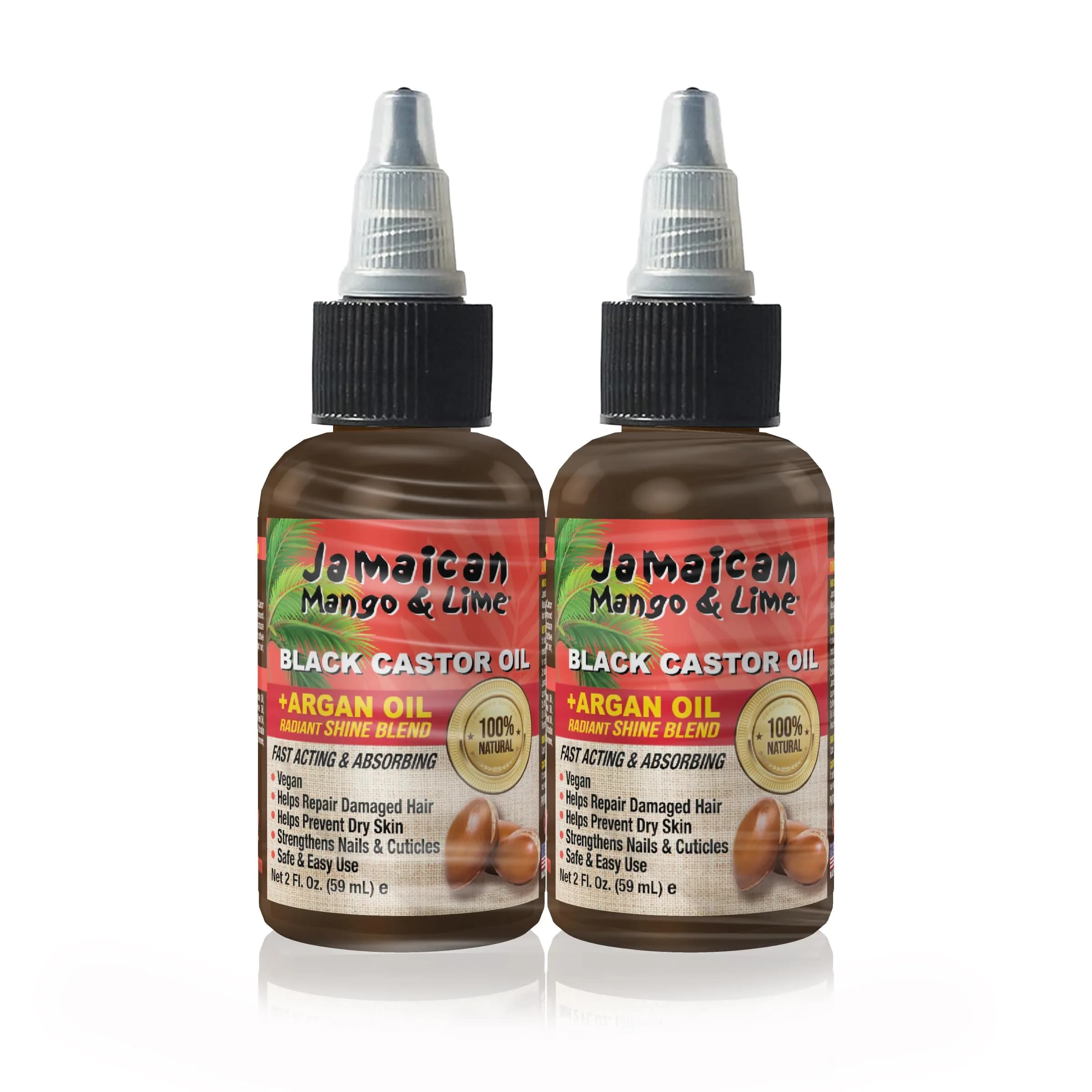 Jamaican Mango & Lime Black Castor & Argan Oil 2 fl oz | Strength & Shine for Natural Hair