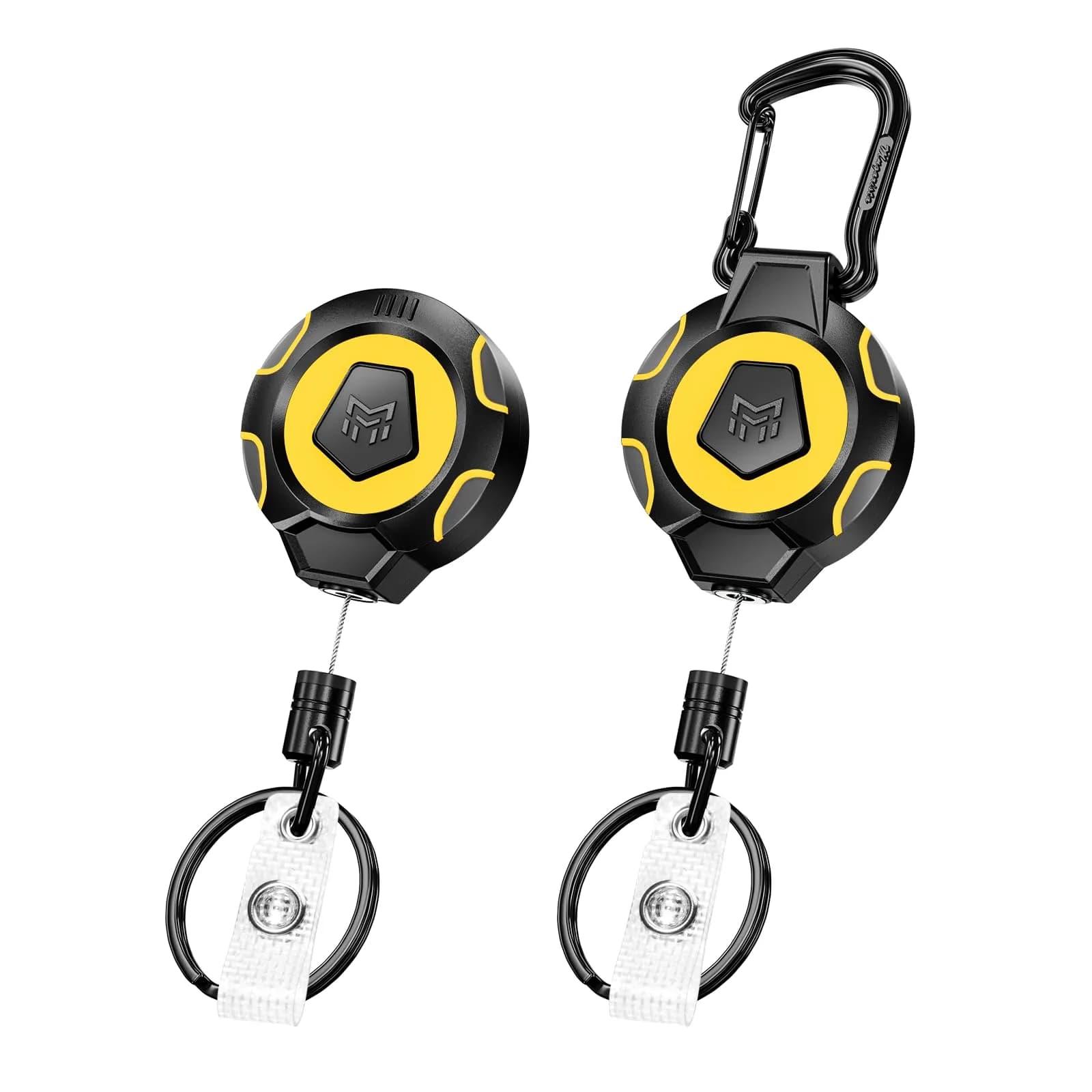MNGARISTA Retractable Badge Holder Keychain 2 Pack | Heavy Duty with Belt Clip & Carabiner - main product image