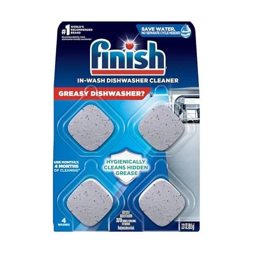 Finish Dishwasher Cleaner Tablets 4 Count | Deep Cleans Grease & Fights Odors - main product image