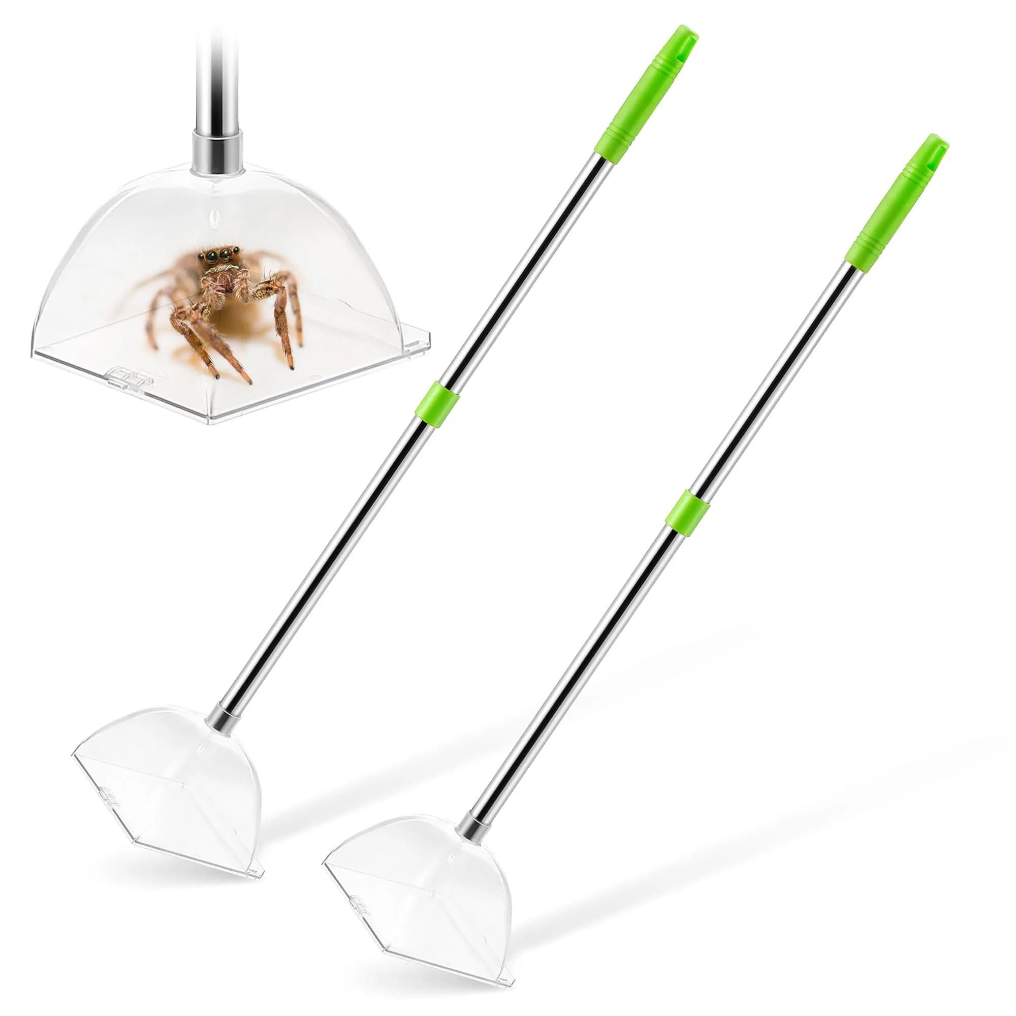 Saillong 2 Pack Large Spider Catcher with Long Handle, 80cm (31 inch) | Humane Insect & Fly Catcher - main product image