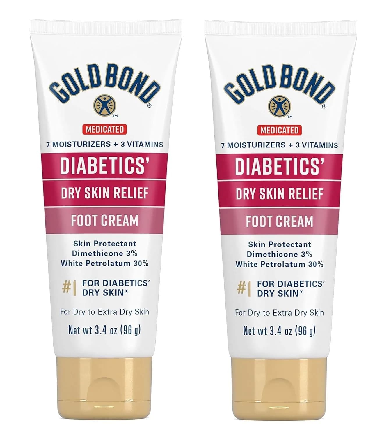 Gold Bond Ultimate Diabetics' Dry Skin Relief Foot Cream 96ml (3.4 oz) | Soothes Skin Discomfort - main product image