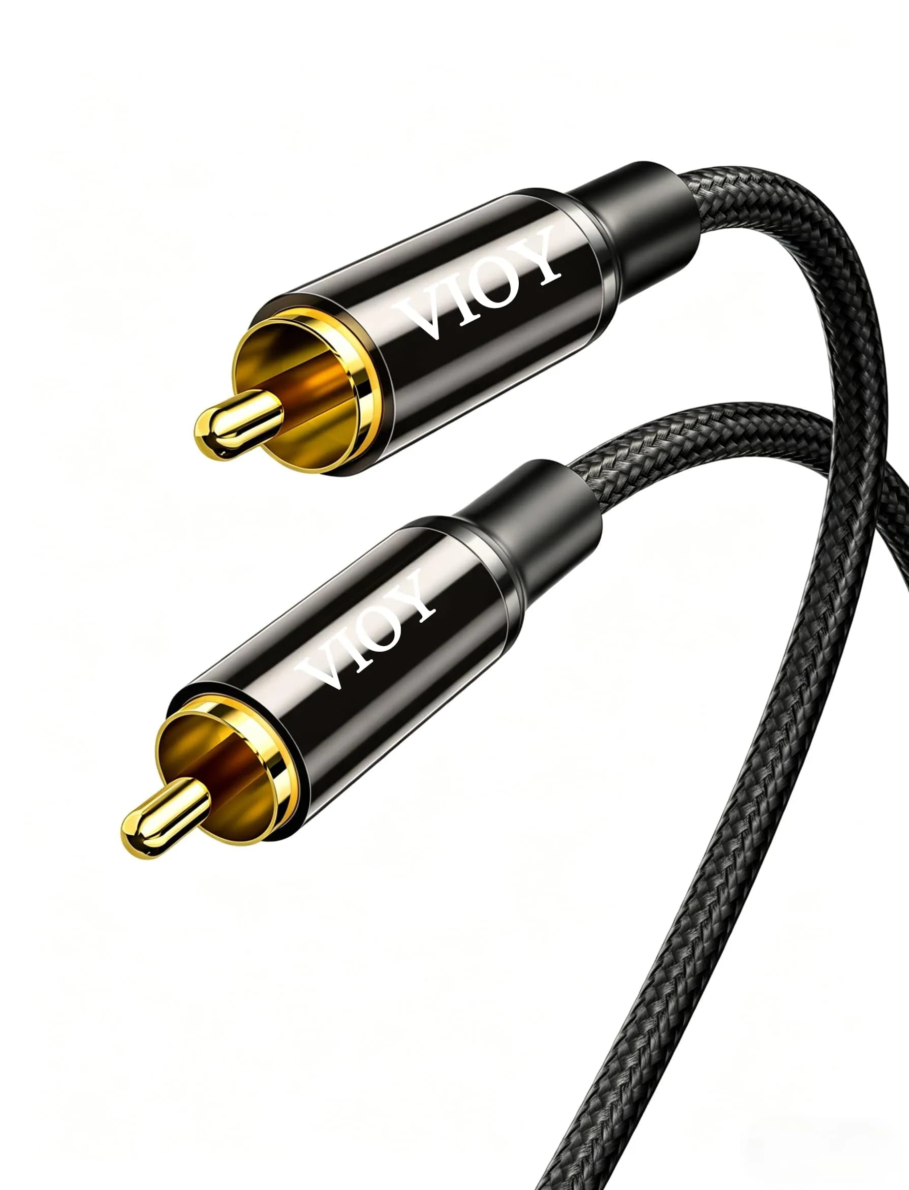 VIOY Coaxial Digital Audio Cable 1m (3.3FT) RCA Male to Male Subwoofer Cable | HiFi SPDIF Stereo Audio for Home Theater