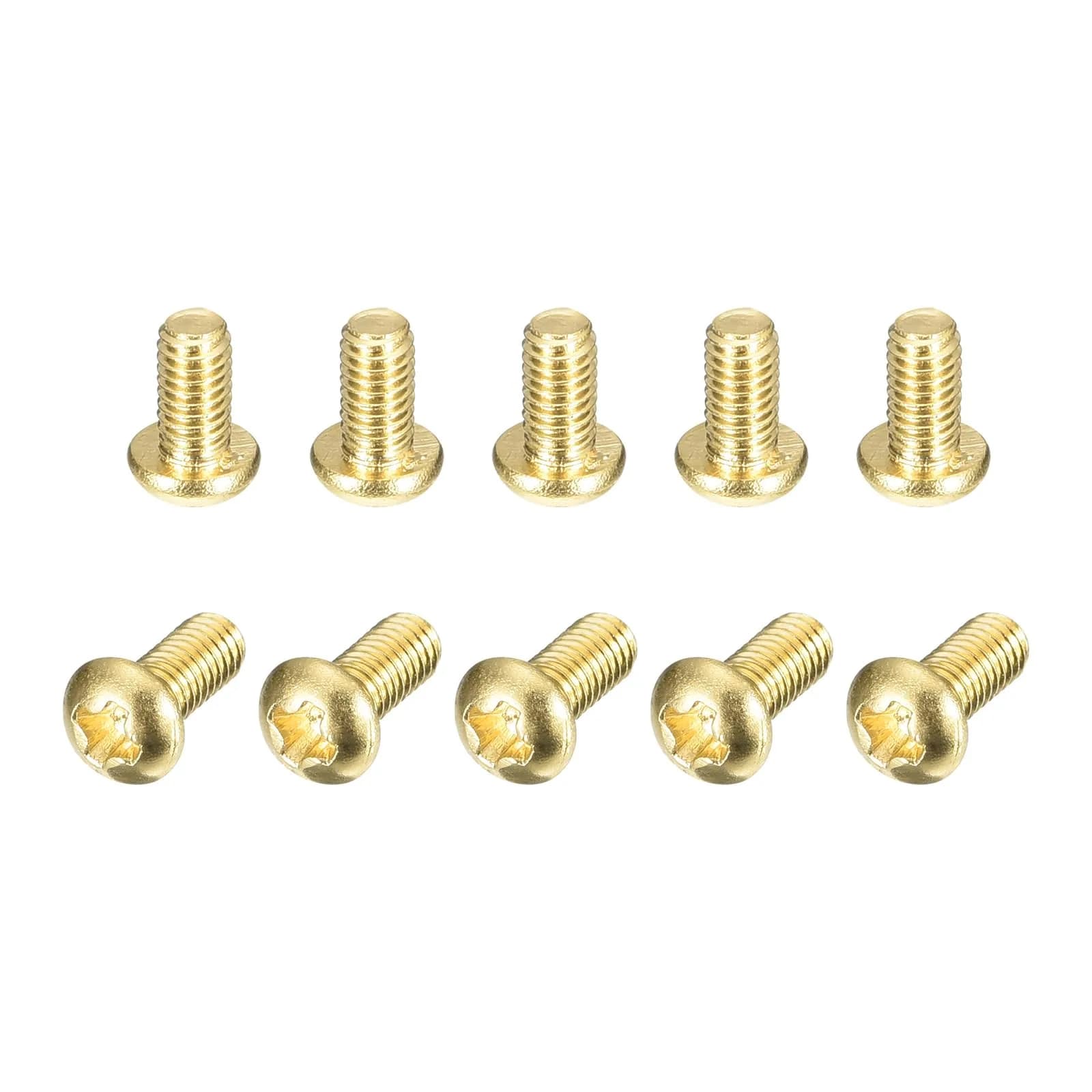 uxcell M3x5mm Brass Machine Screws Phillips Pan Head Fastener Bolts 36 Pcs - main product image