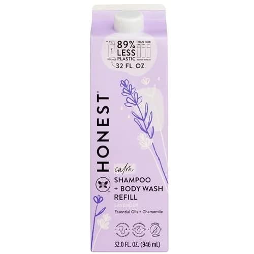 The Honest Company Shampoo Body Wash Refill Lavender Calm 946ml (32 fl oz) | Gentle Tear-Free Cleanser for Baby & Family - main product image