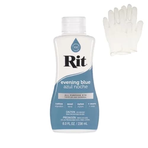 Craft County Evening Blue Liquid Fabric Dye 8 oz | Eco-Friendly Dye for Homemakers - main product image