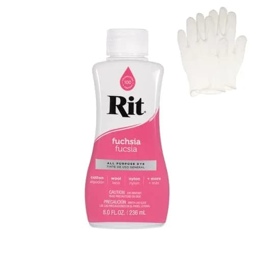 Craft County Rit Dye Liquid Fabric Dye for Crafting, Clothing, and Décor – 8 oz. Bottle – Fuchsia | Vibrant Color for All-Purpose Dyeing - main product image