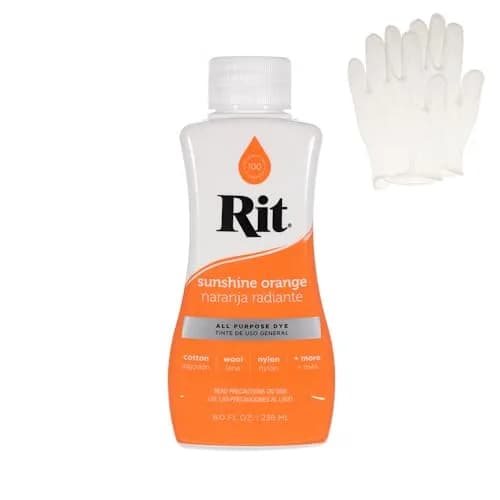 Craft County Liquid Fabric Dye Sunshine Orange 8 oz | Vibrant Color for All Fibers - main product image
