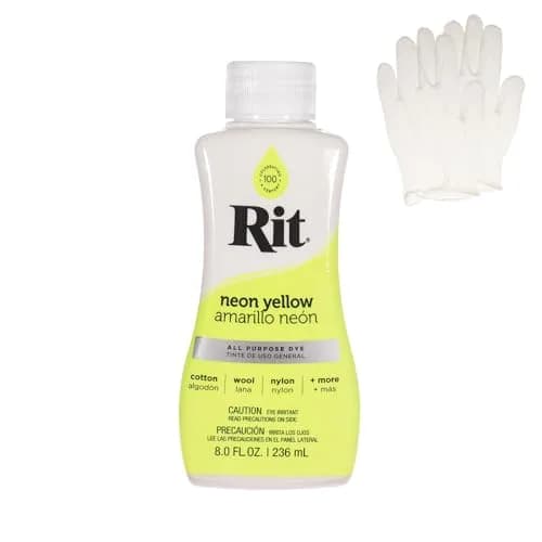 Craft County Neon Yellow Liquid Fabric Dye 8 oz | Eco-Friendly Dye for Homemakers - main product image