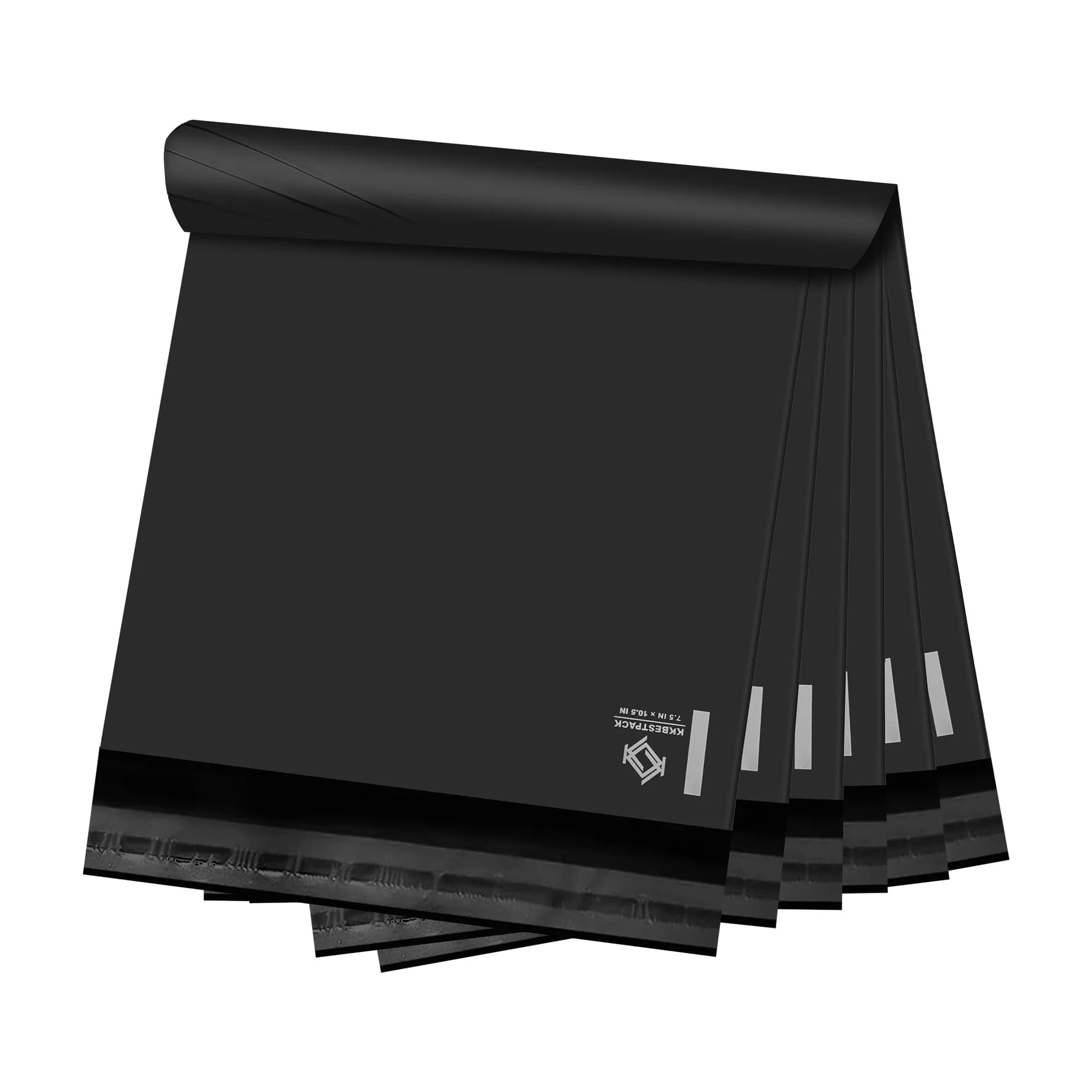 KKBESTPACK 7.5x10.5 Inch Poly Mailers (100 Pack, Black) | USA Imported Value Pack for Small Business Shipping - main product image