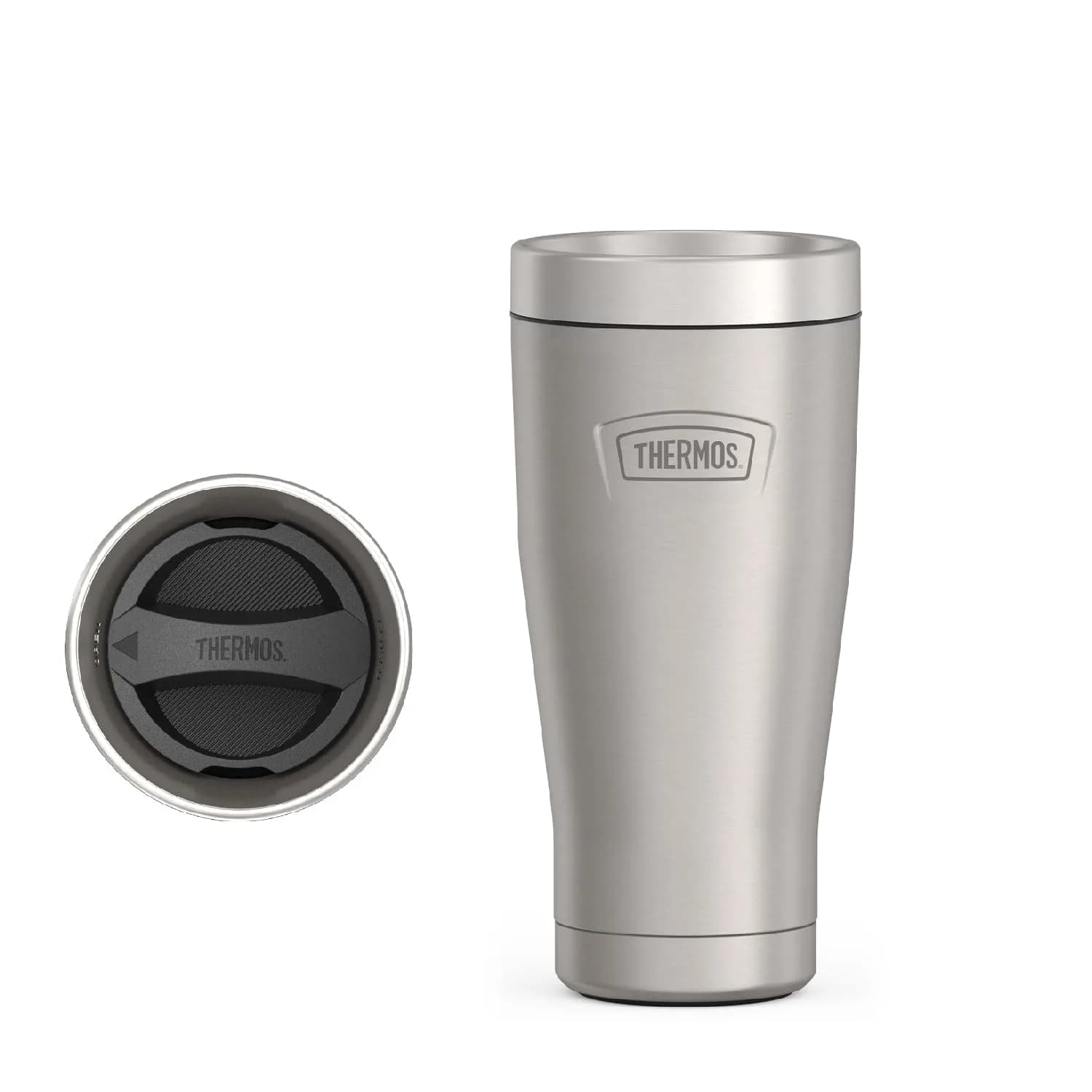 THERMOS ICON SERIES 16 oz Stainless Steel Tumbler | Vacuum Insulated, Matte Stainless Steel, Cup Holder Compatible