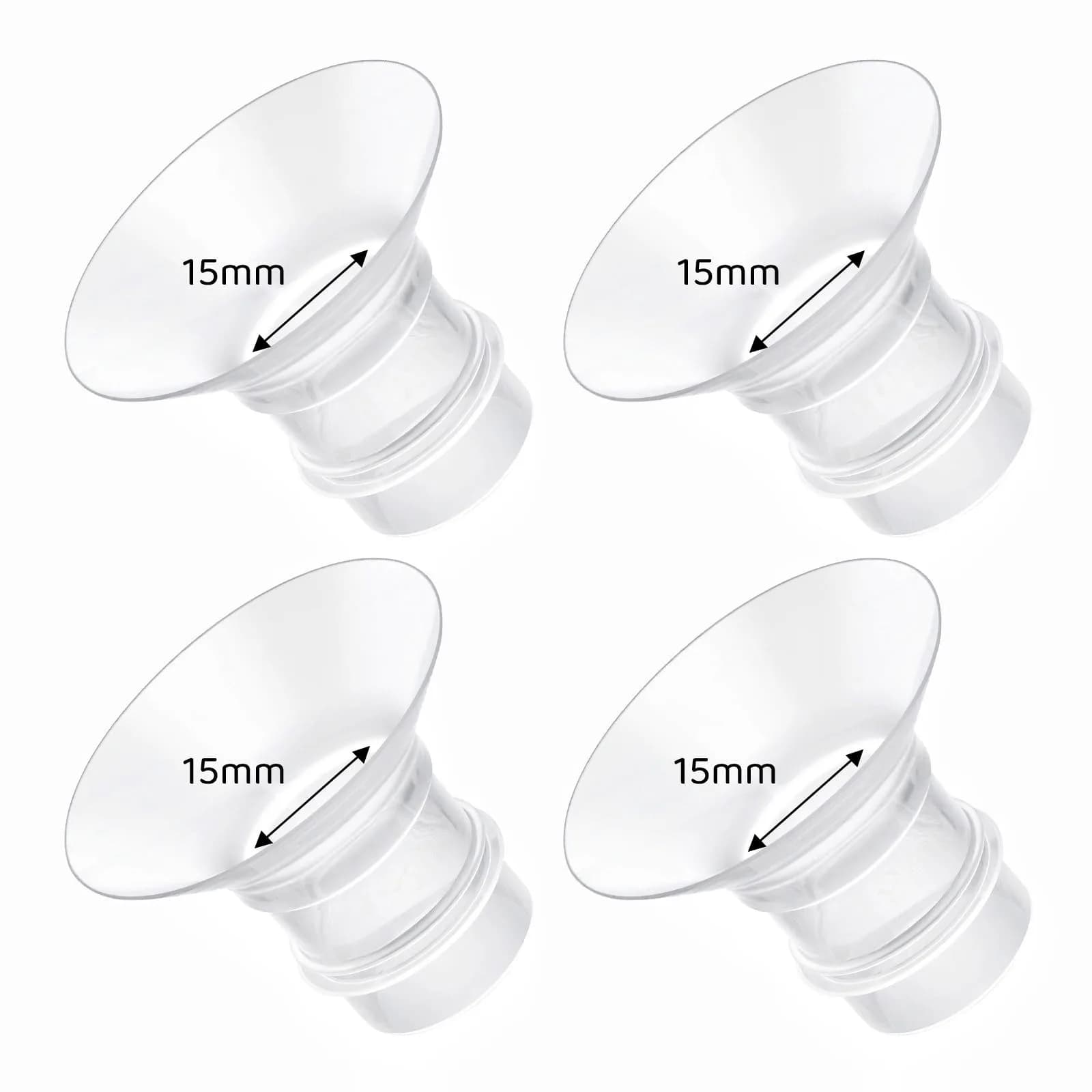 Suniceme 15mm Flange Inserts for 24mm Shields | Reduce Nipple Tunnel to 15mm - main product image