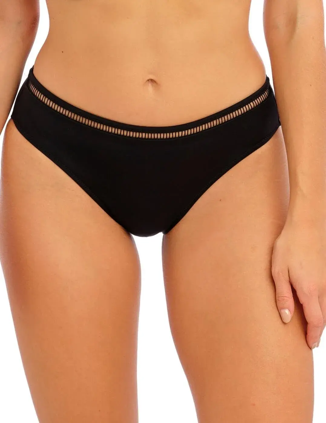 Fantasie Swim Women's East Hampton Mid-Rise Bikini Bottom X-Small (Black) | Durable Fabric for Comfort
