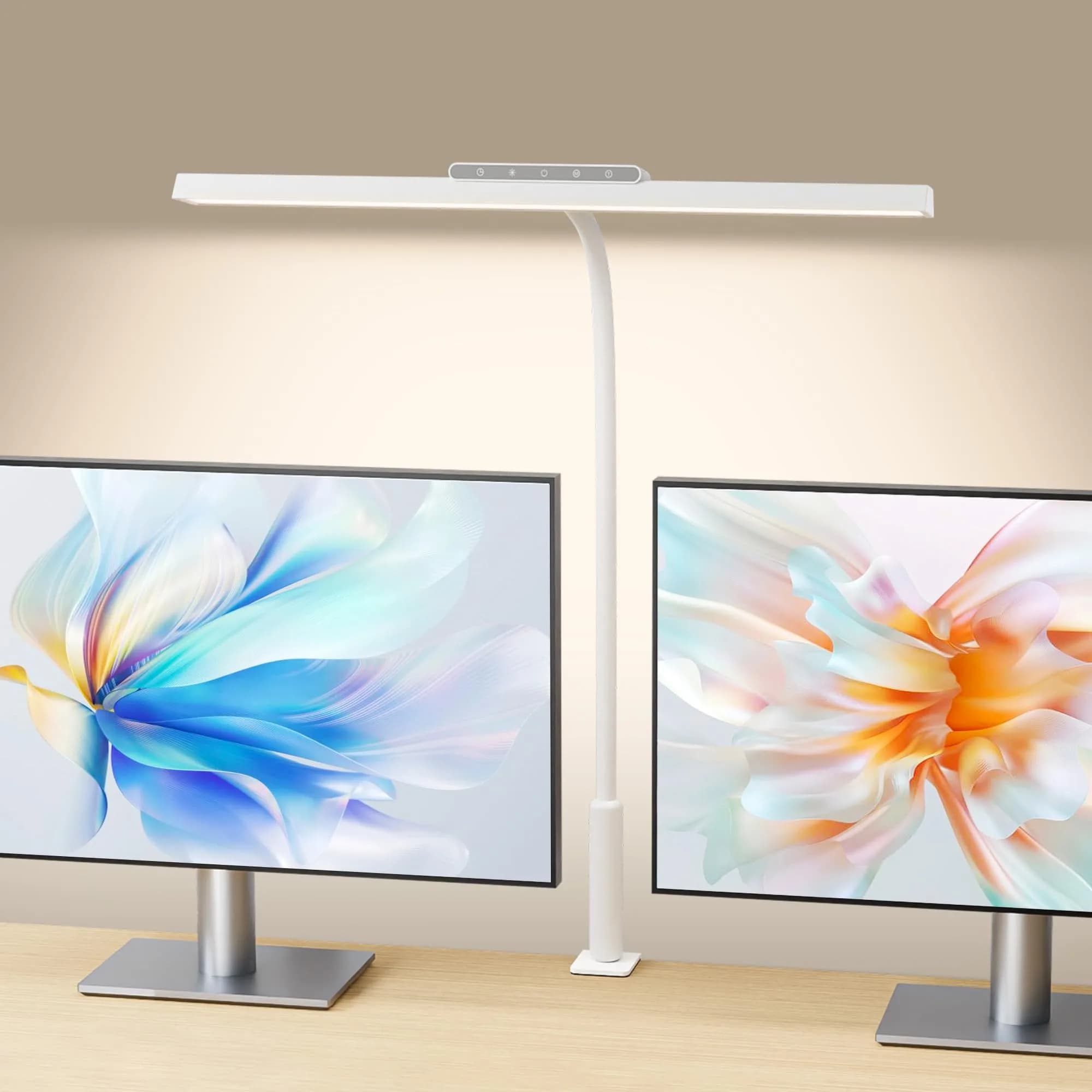 SEOUFRDZ LED Desk Lamp with Clamp, Adjustable Brightness & Color, Eye Protection, 360° Gooseneck (55.28 USD Offer) - main product image