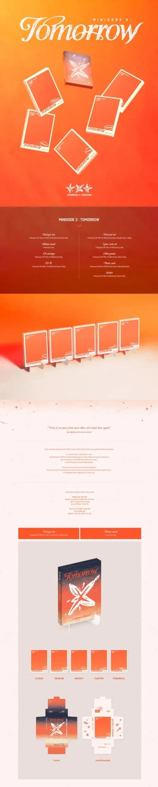 cokodive Txt - Minisode 3 Tomorrow 6th Mini Album Light RANDOM | K-pop Light Album with Photocard (13.4cm x 17.5cm x 2.2cm)
