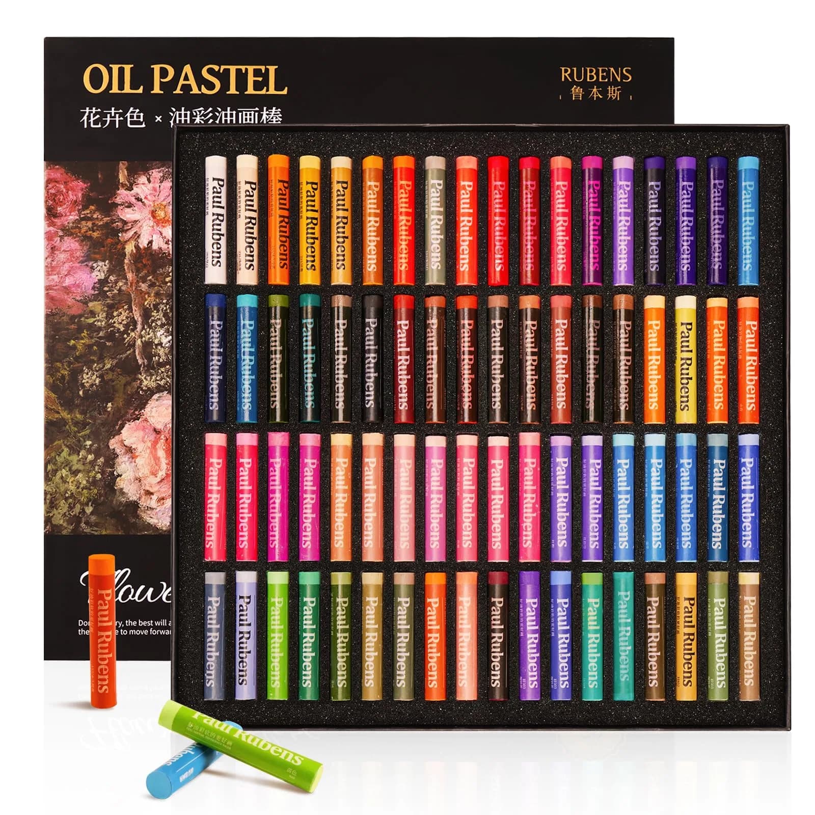 Paul Rubens Oil Pastels for Artists, 72 Floral Colors Soft Oil Pastel Set | Vibrant and Creamy Art Supplies - main product image
