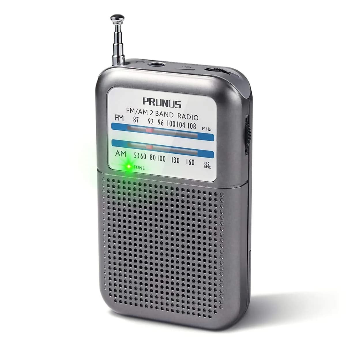 PRUNUS DE333 Pocket AM FM Radio Portable | Excellent Reception, Tuning Knob, AAA Battery Operated - main product image