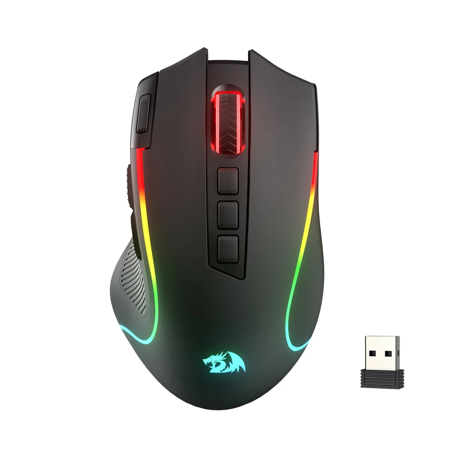 Redragon M612 PRO Wireless RGB Optical Gaming Mouse 8000 DPI 12 Programmable Buttons | 3-Mode Connectivity - main product image