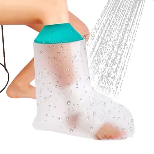 CIVJET Waterproof Leg Cast Cover for Showering, Short Leg Orthopedic Brace with 7.9" Opening Diameter | Durable TPU for Foot/Ankle Injury Recovery - main product image