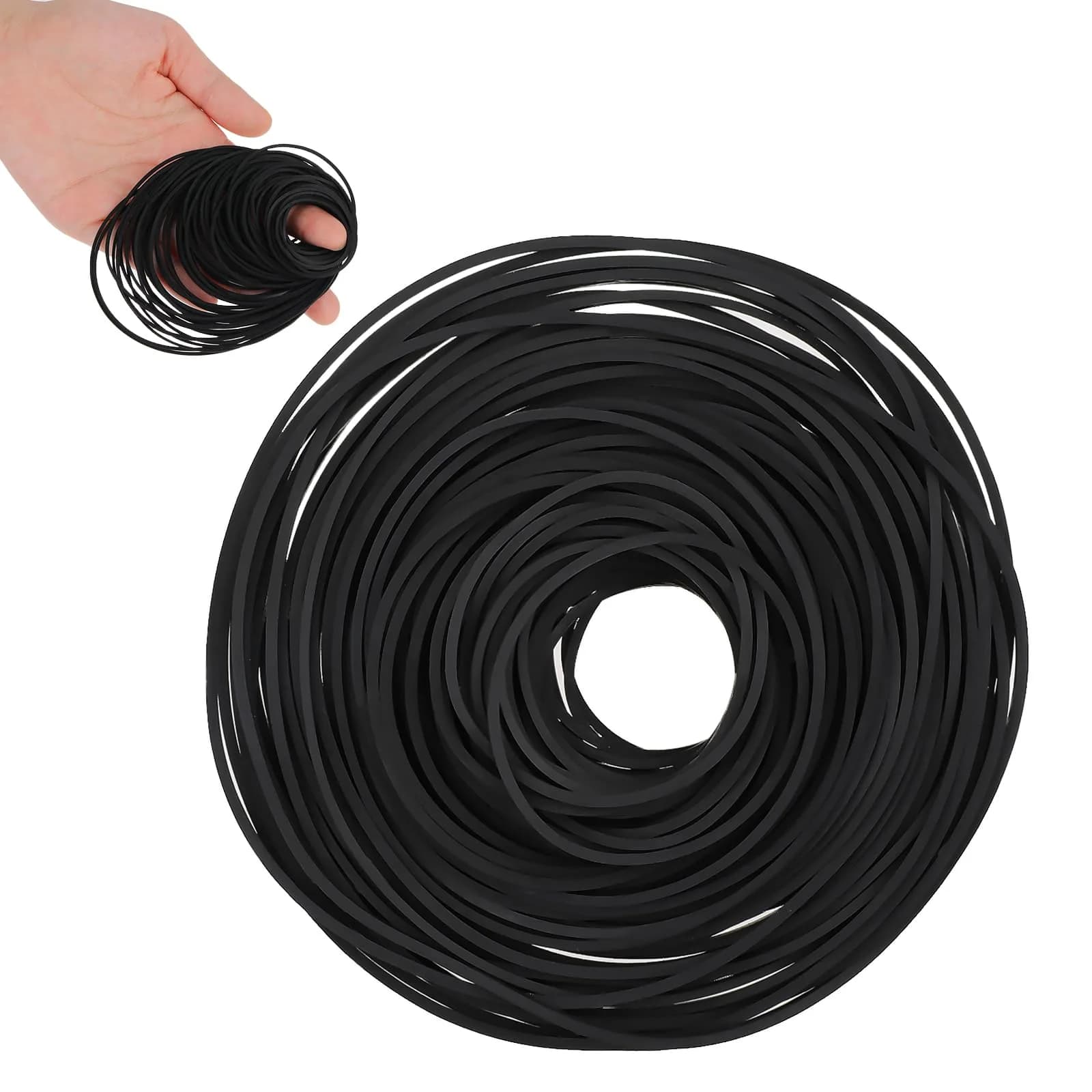 Sliverdew 100 Pcs Cassette Rubber Belts 40-135mm (1.57-5.31 inches) | For DVD CD LD VCR Repeater Drives - main product image