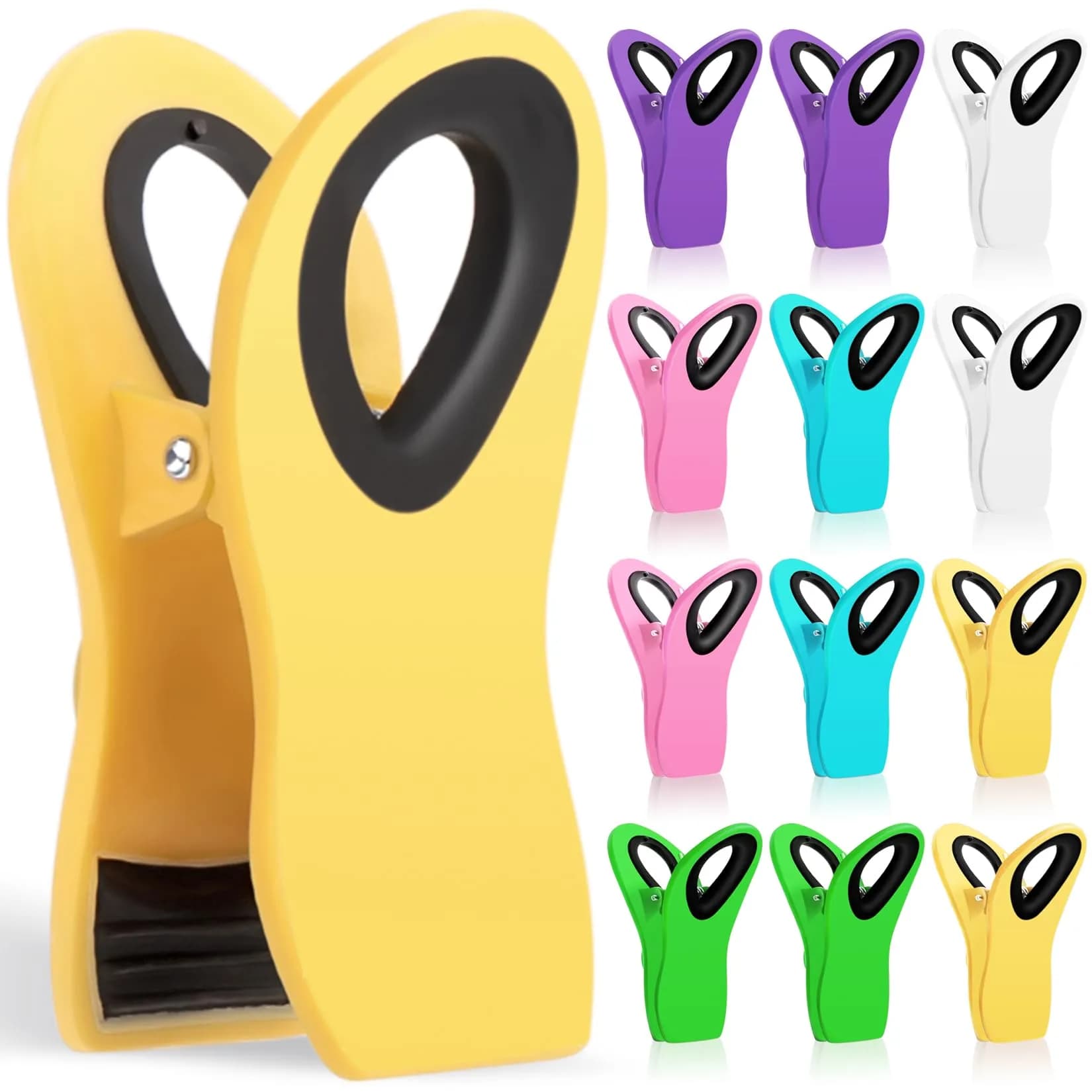 Jetmore 12 Pack Chip Clips Plastic Bag Clips for Food | Strong Spring Grip - main product image