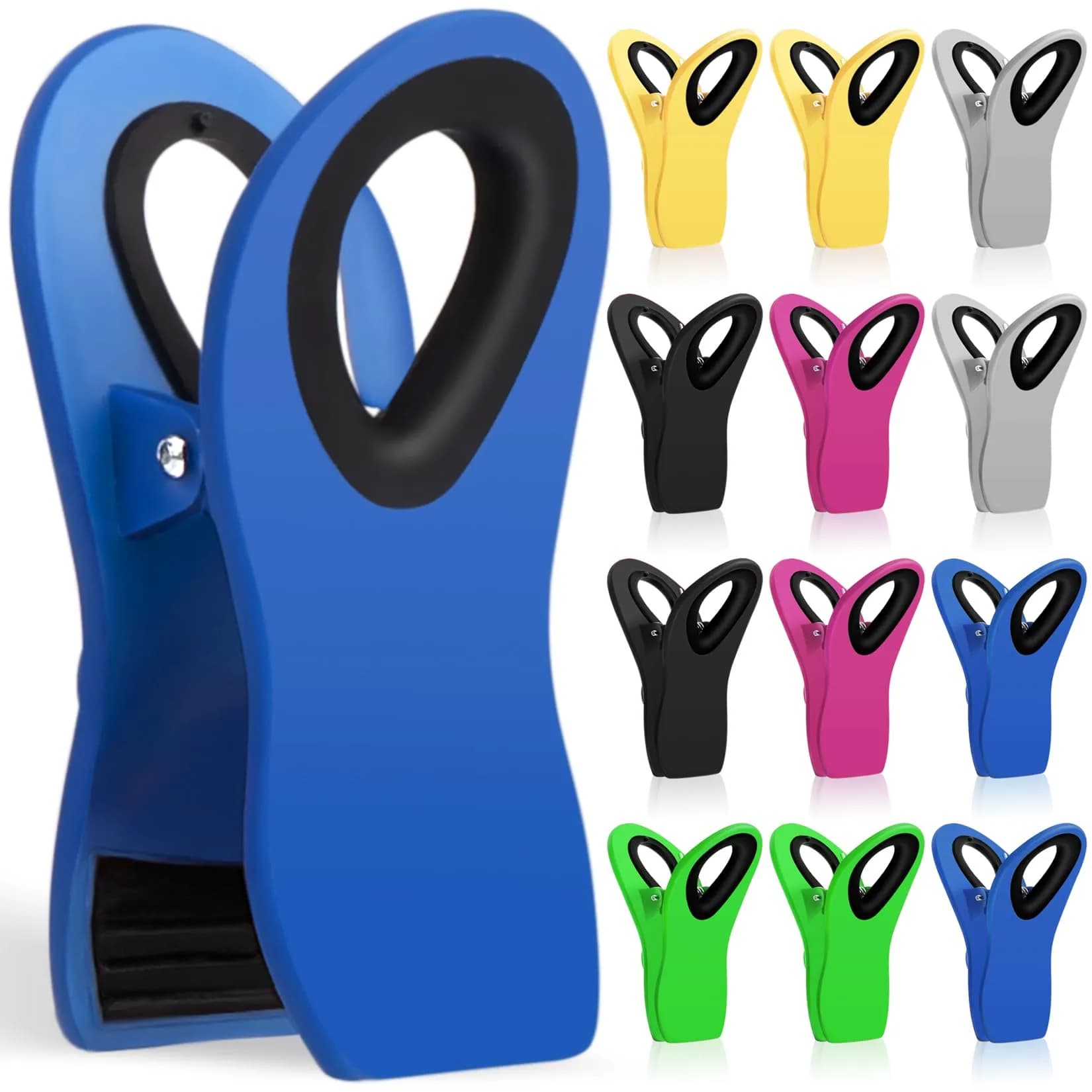Jetmore 12 Pack Chip Clips | Strong Grip Food Storage Bag Clips for Kitchen & Office - main product image