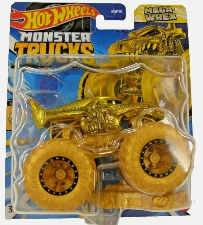 Hot Wheels Monster Trucks Gold Mega Wrex 1:64 Scale Die-Cast Metal Toy Truck | ASTM-Tested Non-Riding Toy Vehicle - main product image