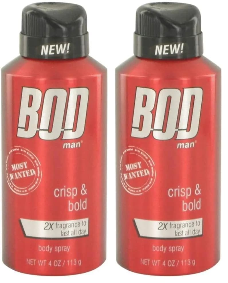 BOD Man Most Wanted Fragrance Body Spray 473ml (16 fl oz) Pack of 2 | Long-Lasting Scent for Men - main product image