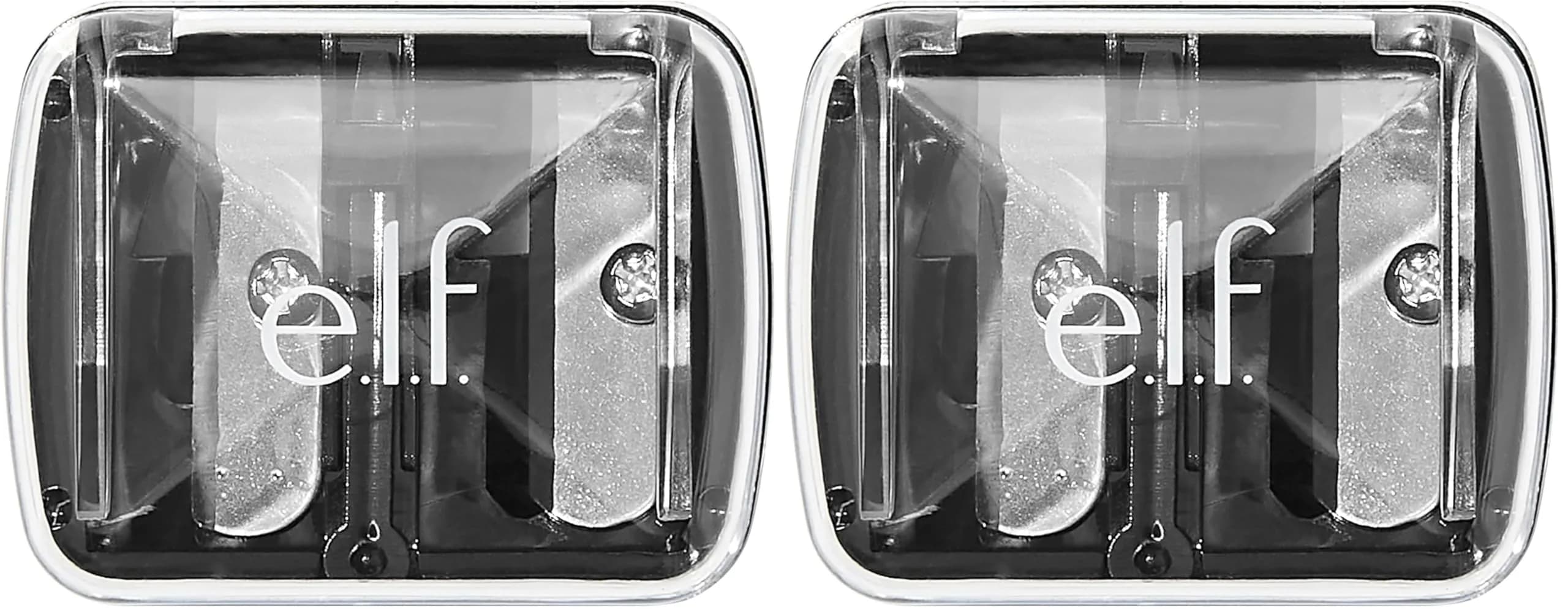 e.l.f. Dual-Pencil Sharpener with Bonus Small Sharpener, Pack of 2 | Essential Tool for Precise Application - main product image