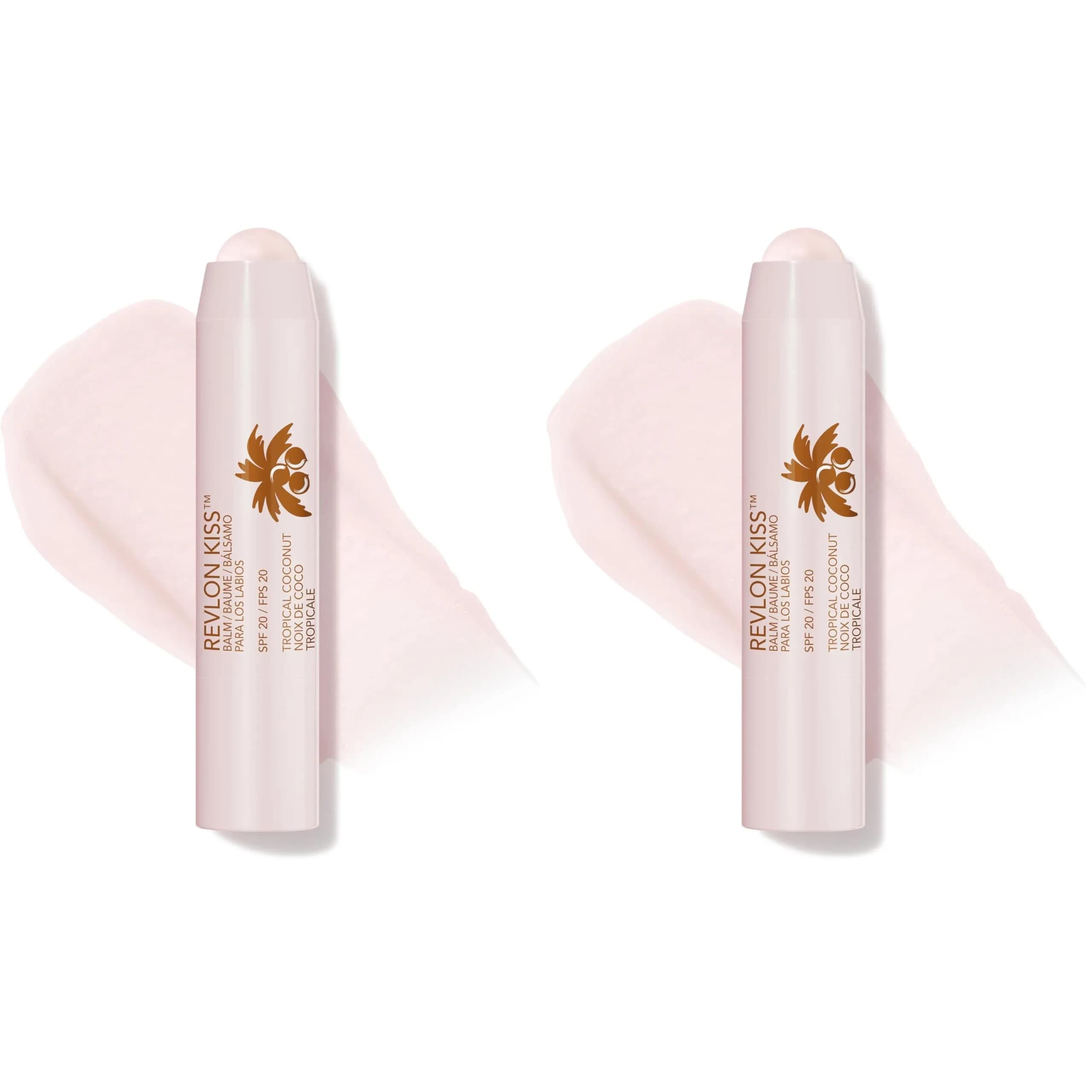 Revlon Tropical Coconut Tinted Lip Balm, Pack of 2 | SPF 20 Lasting Hydration