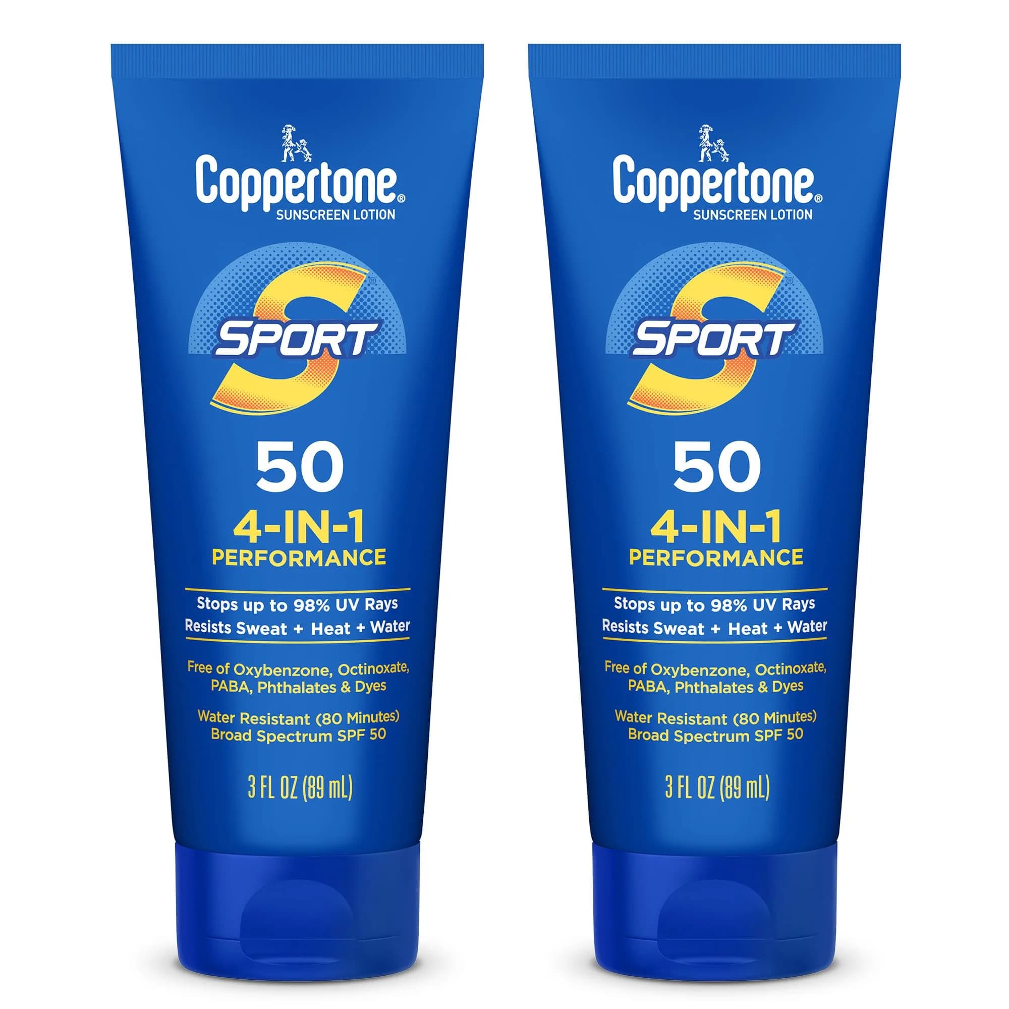 Coppertone Sport SPF 50 Lotion 177ml (6 Fl Oz) | Water Resistant & Sweat Resistant Sunscreen - main product image