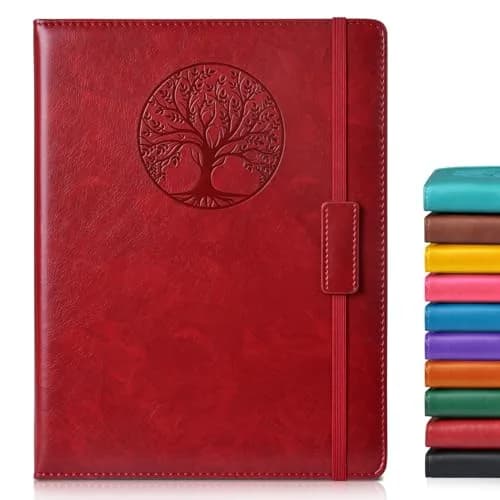 Biuwory Lined Journal Notebook B5 7.8"x10.2" | Vintage Leather-Look Cover, 256 Pages - main product image