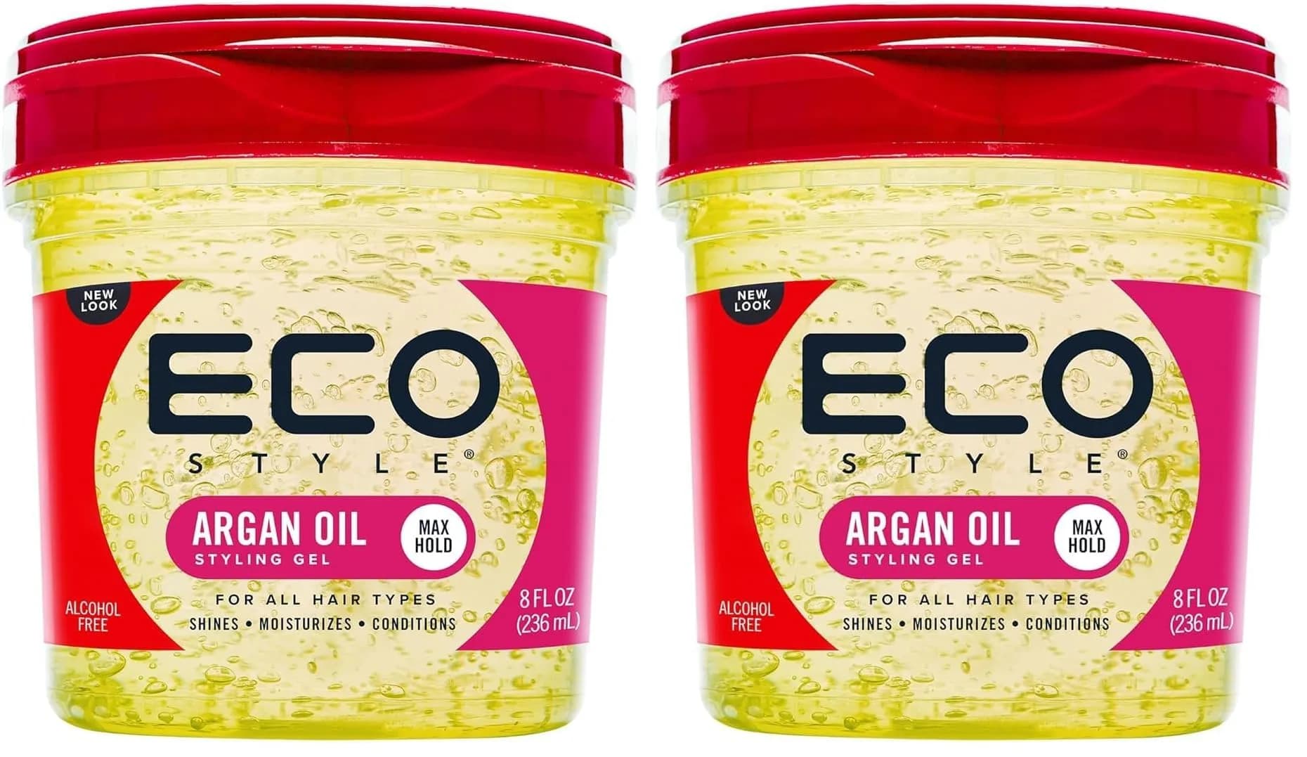 Eco Style Moroccan Argan Oil Styling Gel 236ml (8 oz) | Maximum Hold & Shine