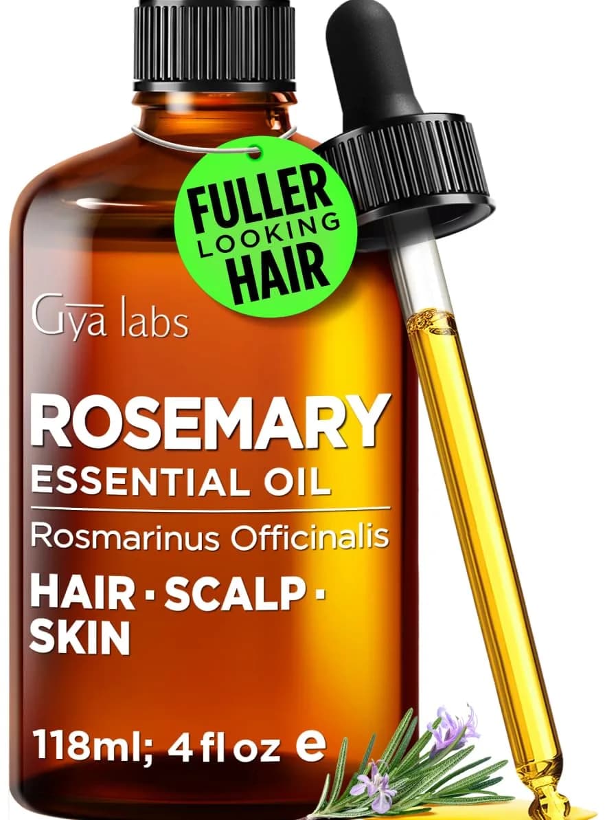Gya Labs 100% Pure Rosemary Essential Oil for Hair Growth, 120ml (4 Fl Oz) | Invigorating Aroma for Diffuser & DIY Crafts - main product image
