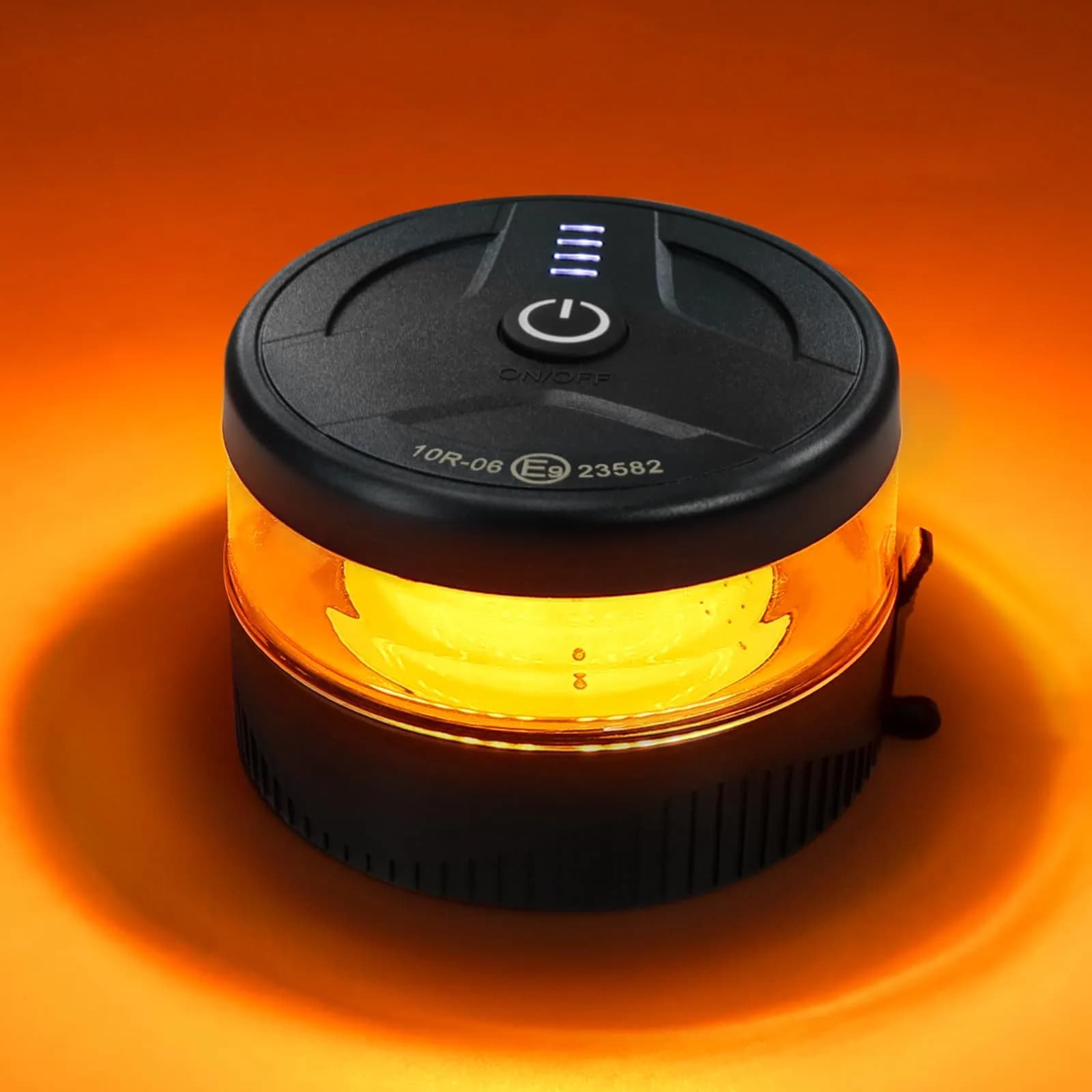 NeaLia Magnetic Wireless Beacon Light Amber | USB-C Strobe Light for Emergency & Warning