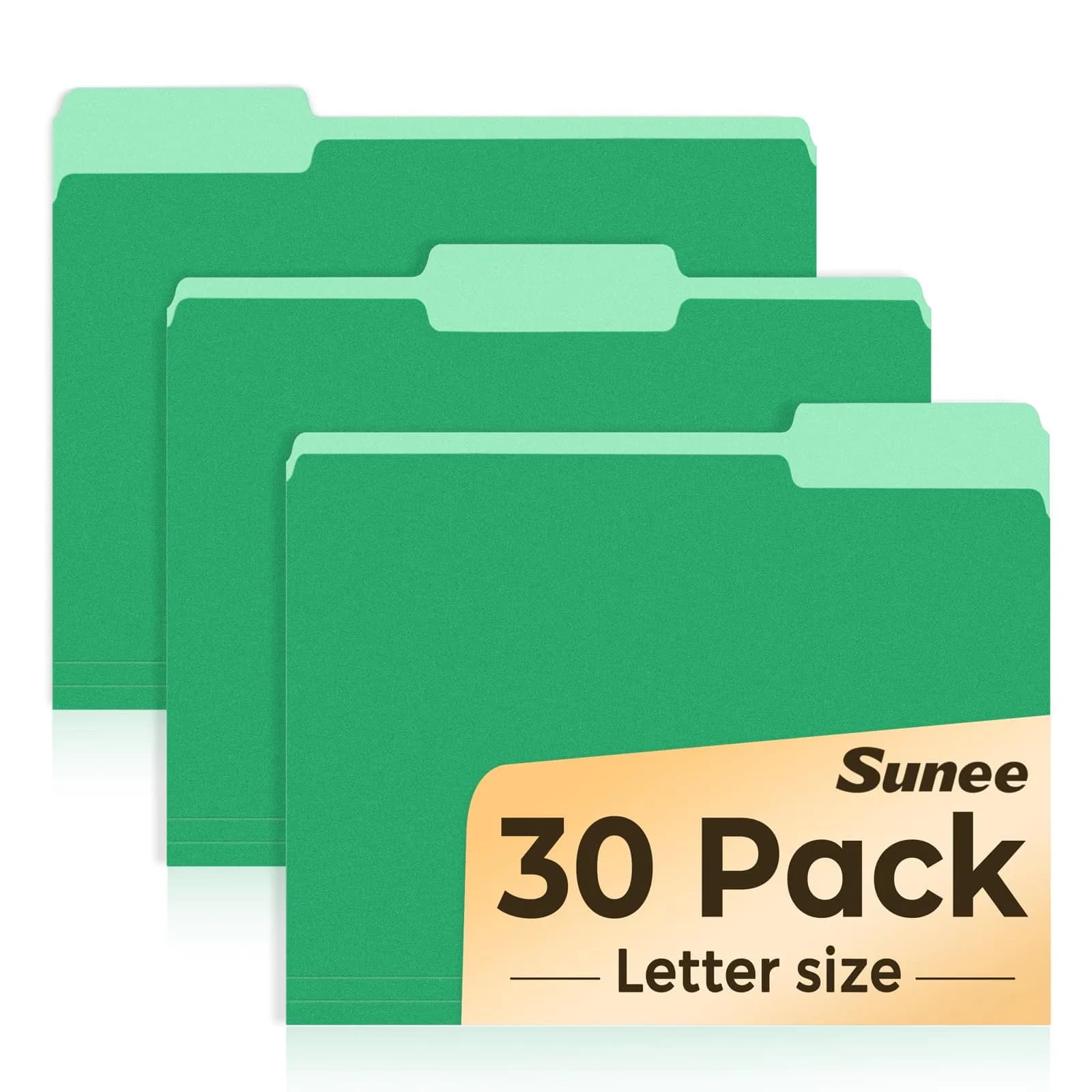SUNEE Colored File Folders, 30 Pack Manilla Folders 8.5 x 11 | Bulk Pack for Office, School - main product image