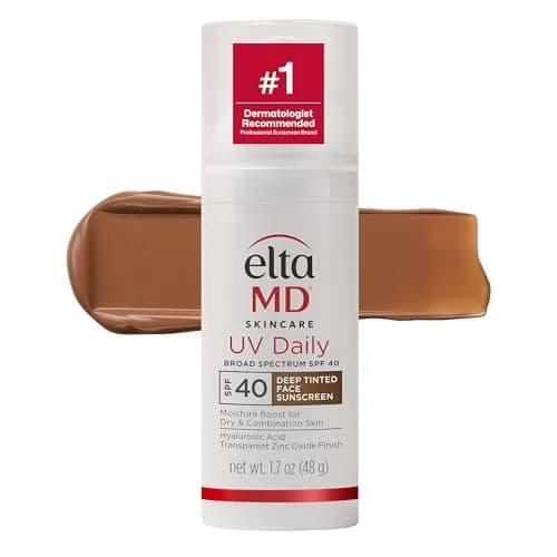 EltaMD UV Daily Tinted SPF 40 Face Sunscreen Moisturizer with Zinc Oxide, 48g (1.7 oz) Pump | Broad Spectrum UVA/UVB Protection - main product image