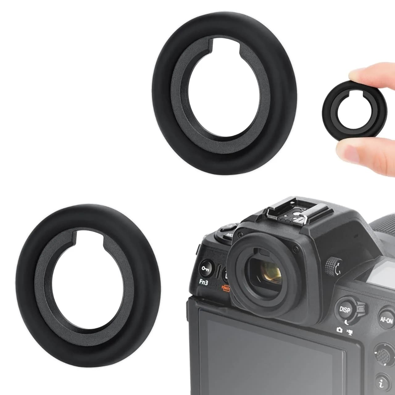 JJC Rubber Eyecup for Nikon Z8 Z9 ZF | Soft Silicone Viewfinder Accessory - main product image