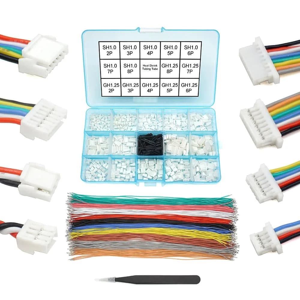 elechawk GH1.25 to SH1.0 Pre-Crimped Cables & Connectors Kit | Compatible with Pixhawk Flight Controllers - main product image