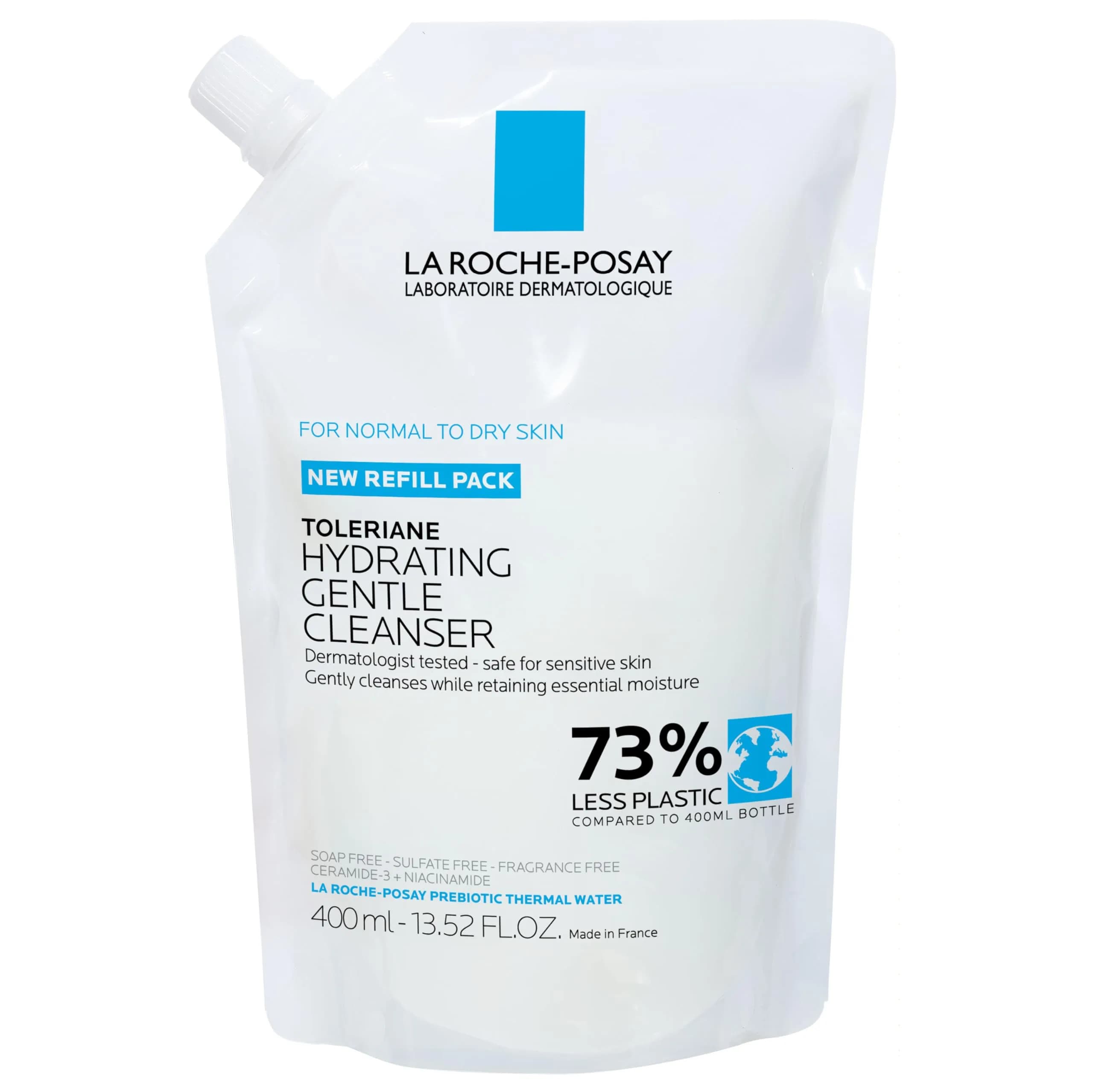 La Roche-Posay Toleriane Gentle Hydrating Face Cleanser 400ml (13.52 Fl Oz) | Dermatologist Tested for Sensitive Skin - main product image