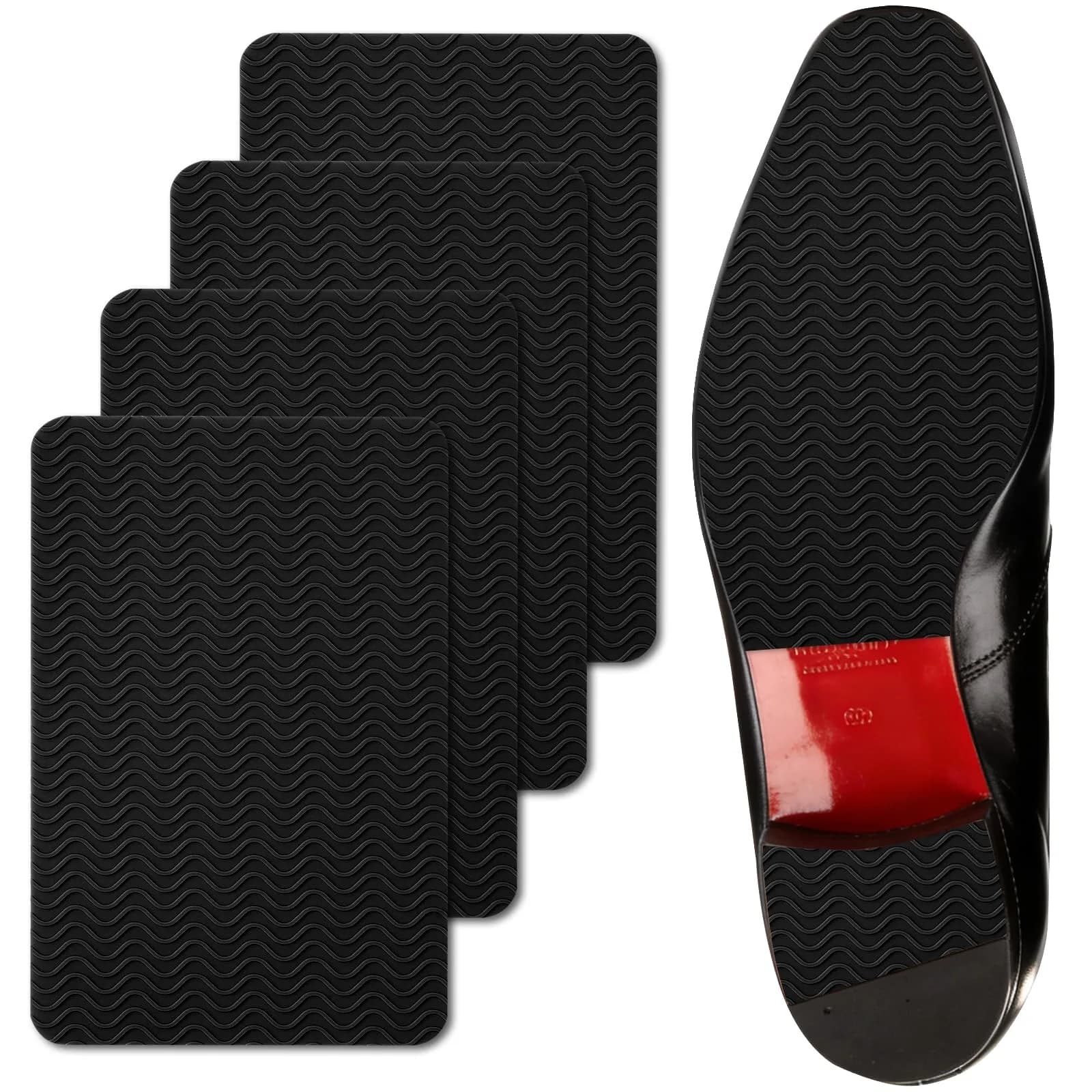 Ashoesert Shoe Grip Pads Non Slip Sole Protector for Heels | Anti Slip, Self Adhesive, Black 2 Pairs - main product image