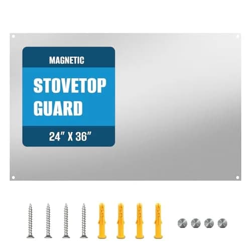 TUTU Stainless Steel Stove Backsplash 24" x 30" | Magnetic Metal Panel for Kitchen Walls - main product image