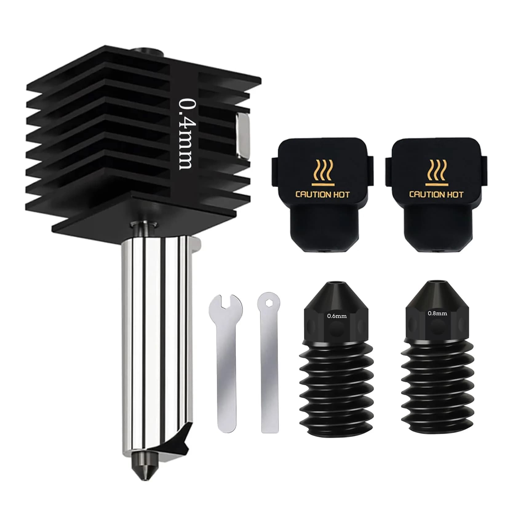 LANKEGU Upgrade Hotend Kit for Bambu Lab A1 Mini 3D Printer | 0.4/0.6/0.8mm Hardened Steel Nozzle & Silicone Sock - main product image