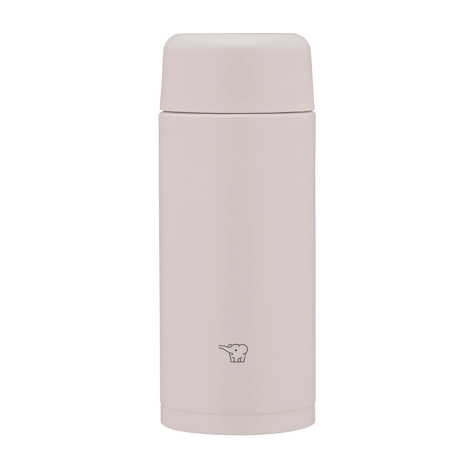 Zojirushi Stainless Steel Mug Water Bottle 250ml | Sheer Gray, Screw Type, Dishwasher Safe