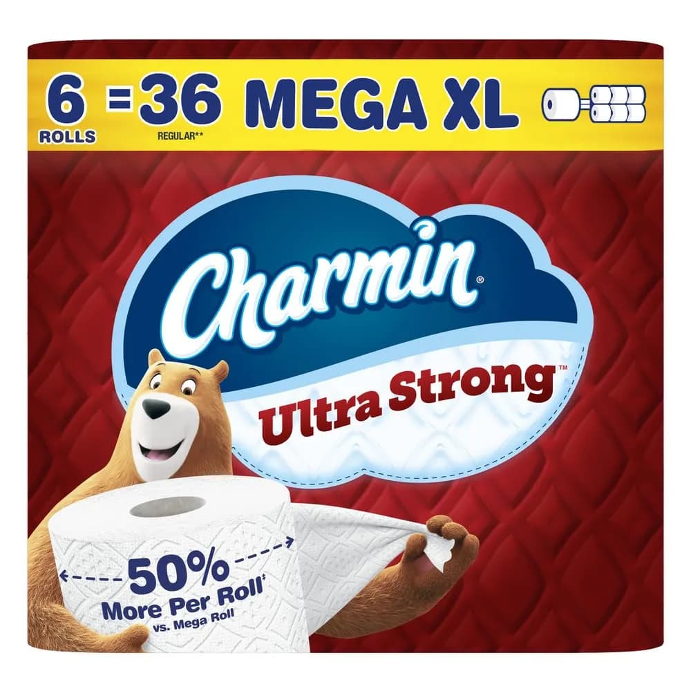 Charmin Ultra Strong Toilet Paper Mega XL Rolls, 330 Sheets Per Roll | Value Pack Toilet Paper - main product image