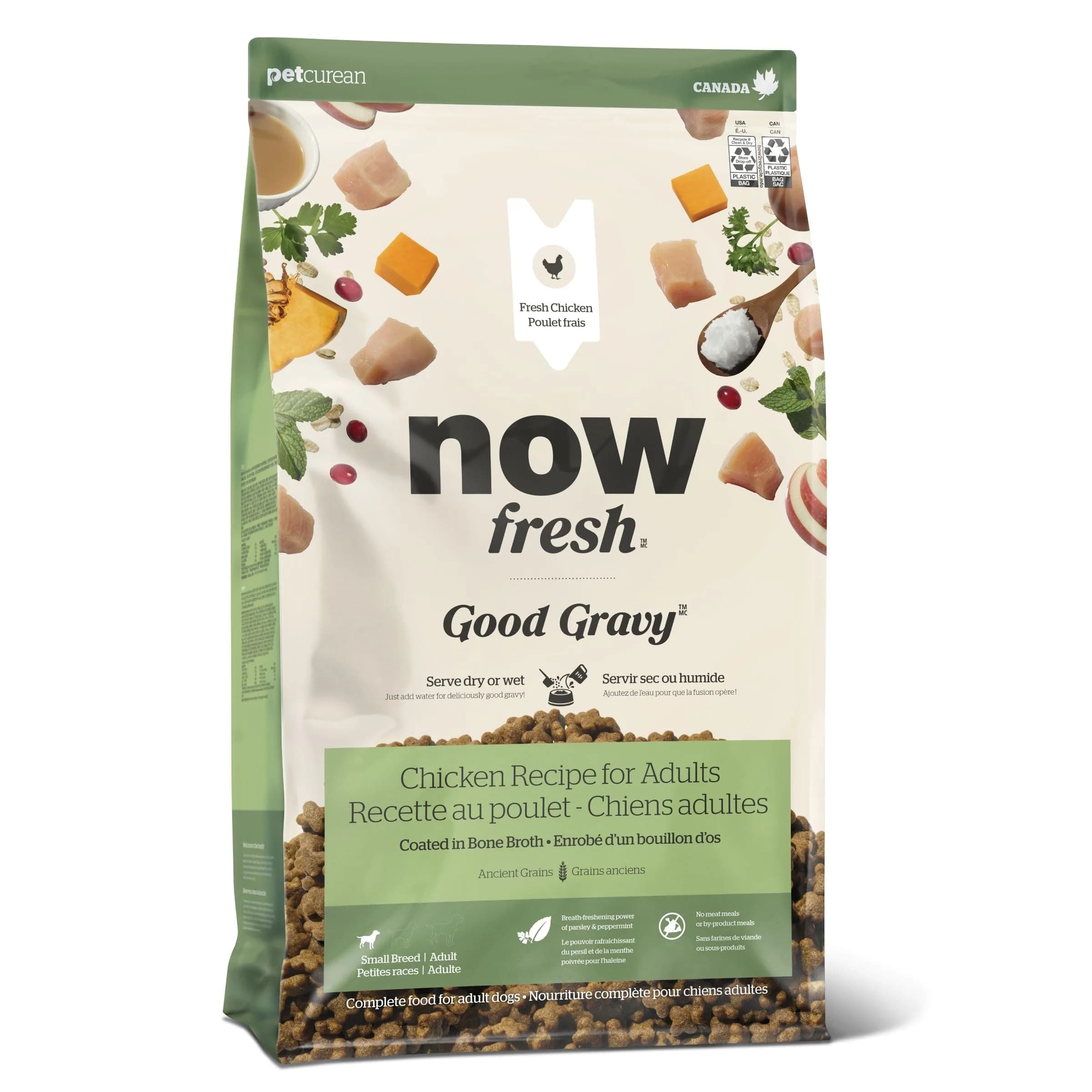 Now Fresh Good Gravy Small Breed Adult Dry Dog Food, Chicken, 3.5 lb | Supports digestion & weight control