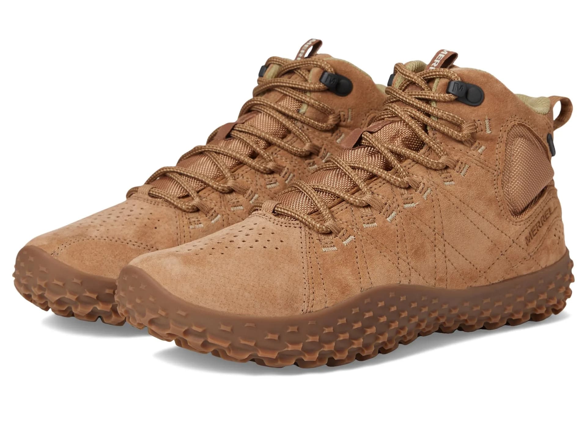 Merrell Wrapt Mid WP Shoes for Women | Barefoot Fit, Water-Resistant, Tobacco (5.5 US)